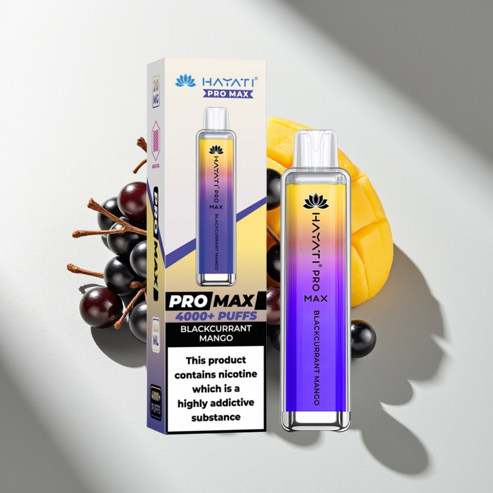 Hayati Pro Max 4000 Puffs Disposable Vape Blackcurrant Mango 1400mAh Rechargeable