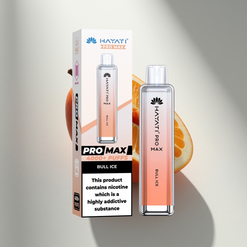 Hayati Pro Max 4000 Puffs Disposable Vape Bull Ice with Dual Mesh Coil