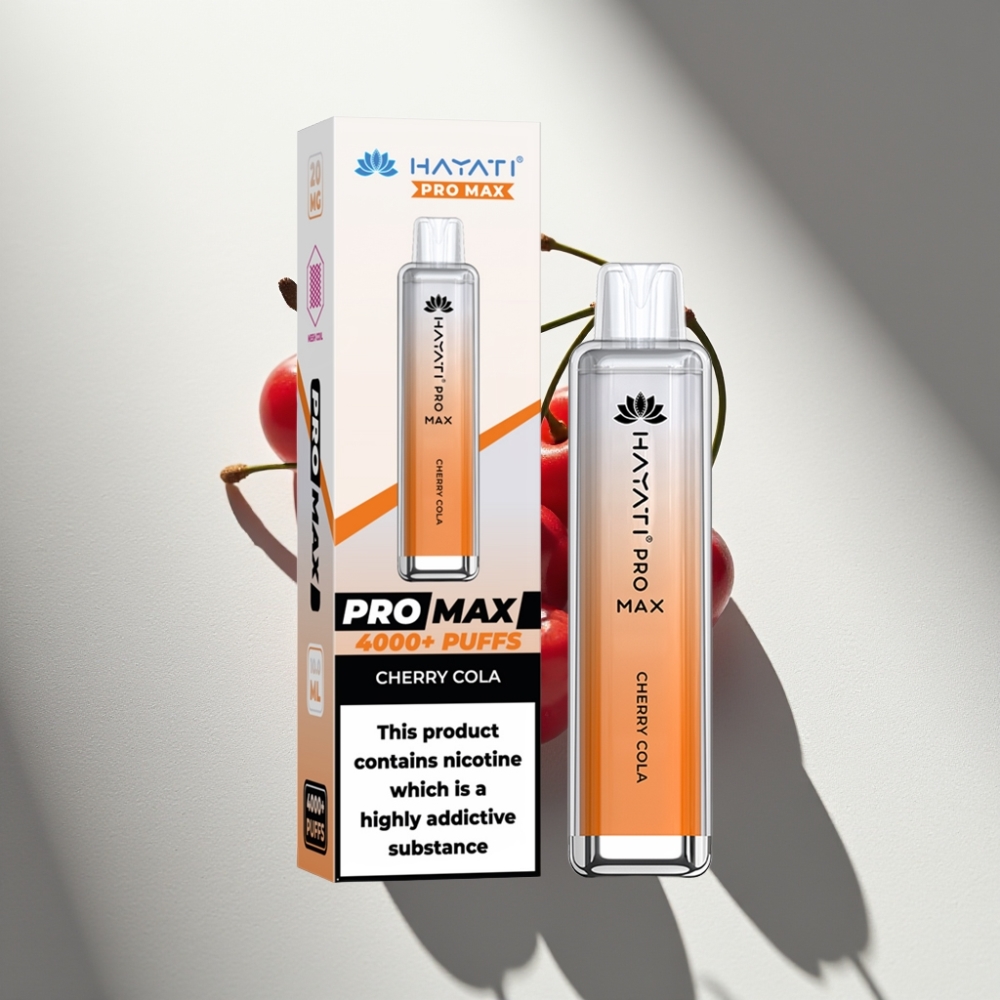 Hayati Pro Max 4000 Puffs Disposable Vape Cherry Cola with Dual Mesh Coil