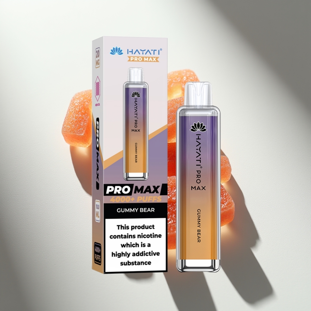 Hayati Pro Max 4000 Puffs Disposable Vape Gummy Bear Dual Mesh Coil