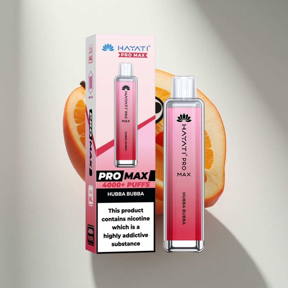 Hayati Pro Max 4000 Puffs Disposable Vape Hubba Bubba Rechargeable