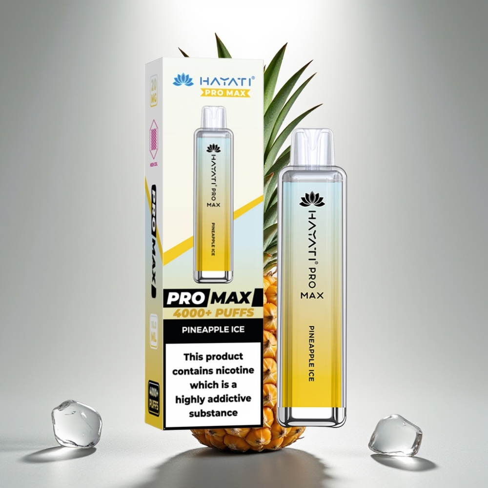 Hayati Pro Max 4000 Puffs Disposable Vape Pineapple Ice with Dual 1.1 Ohm Mesh Coil