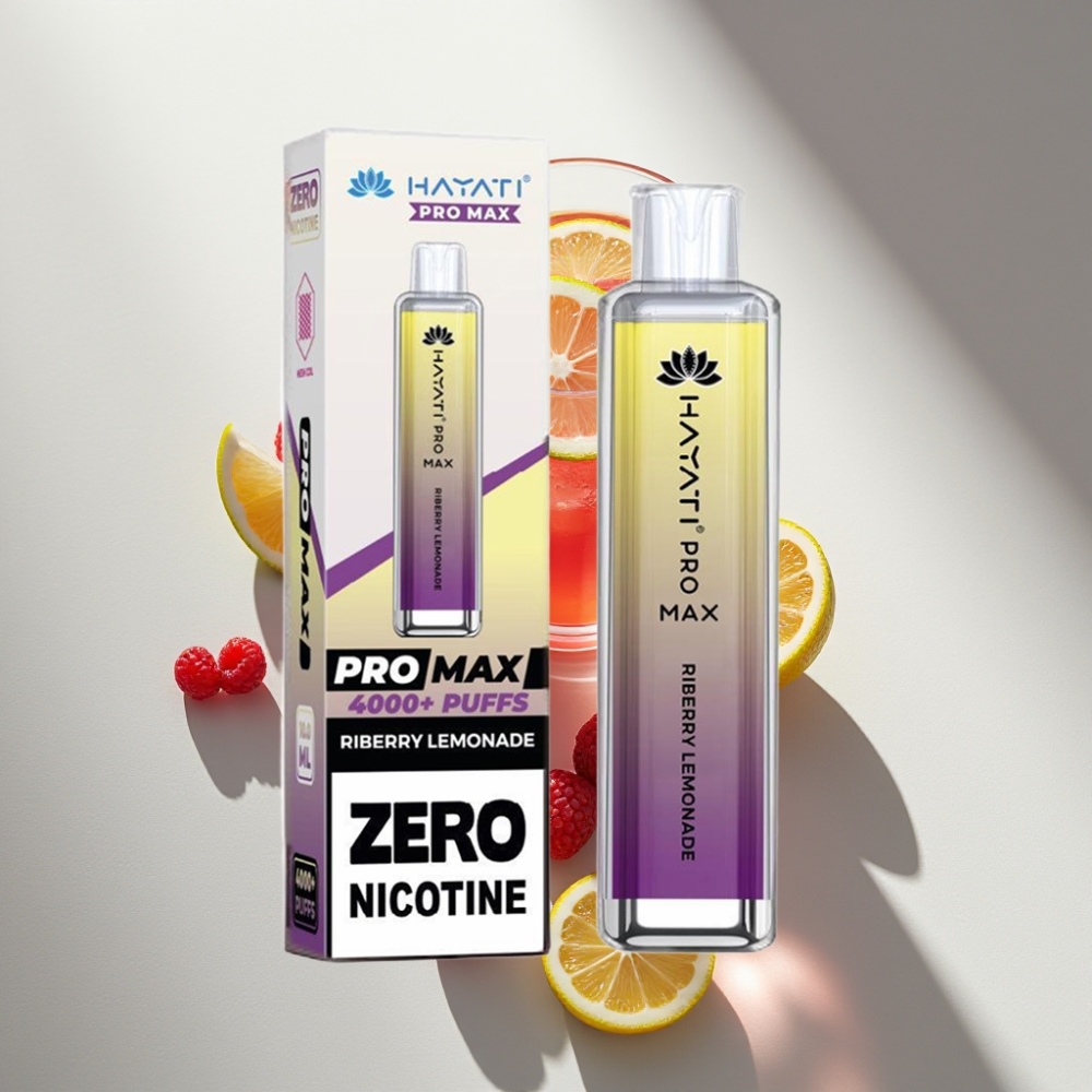 Hayati Pro Max 4000 Puffs Disposable Vape Riberry Lemonade Dual Mesh Rechargeable
