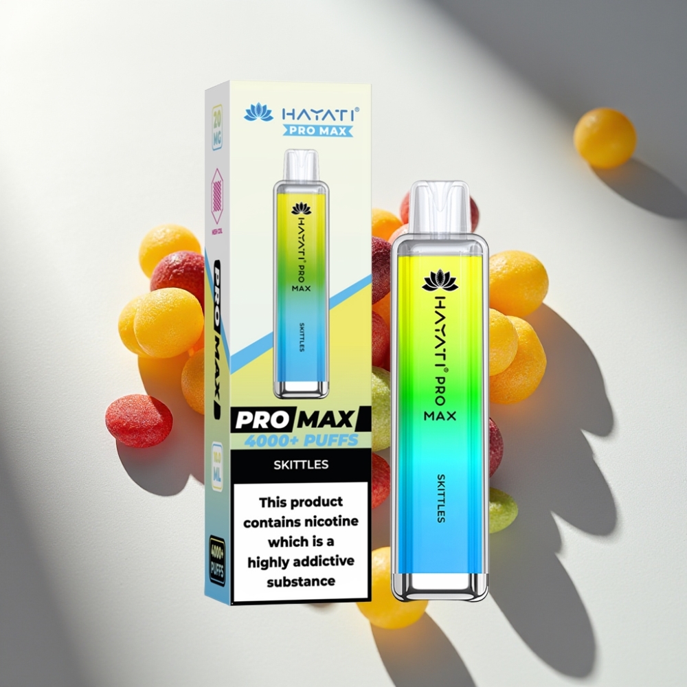 Hayati Pro Max 4000 Puffs Disposable Vape Skittles Rechargeable 1400mAh