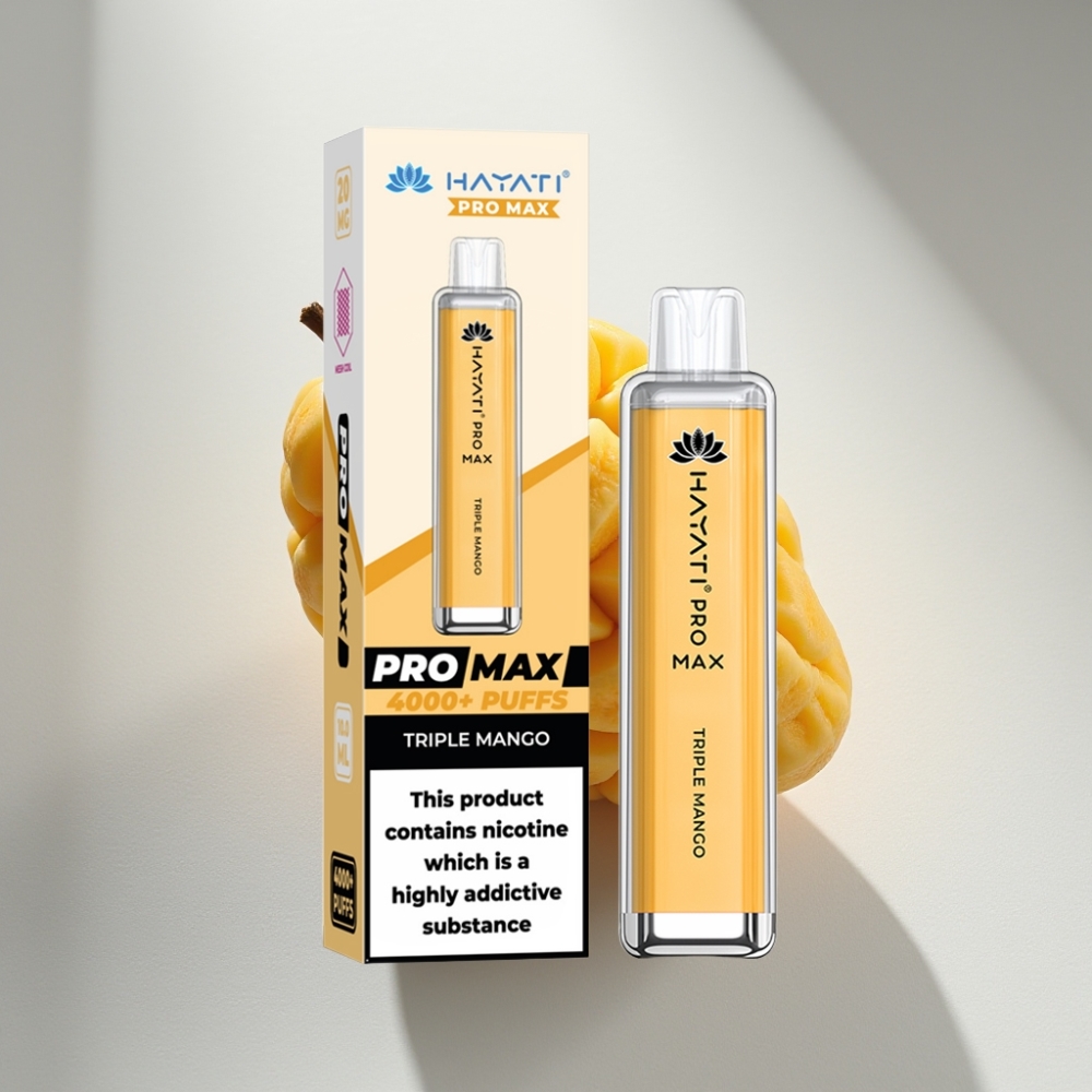 Hayati Pro Max 4000 Puffs Disposable Vape Triple Mango Rechargeable 1400mAh