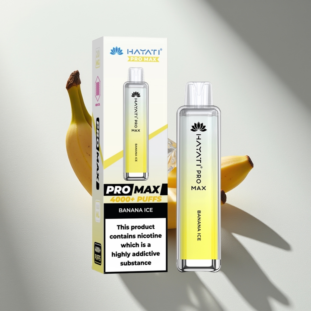 Hayati Pro Max 4000 Puffs Dual Mesh Disposable Vape Banana Ice