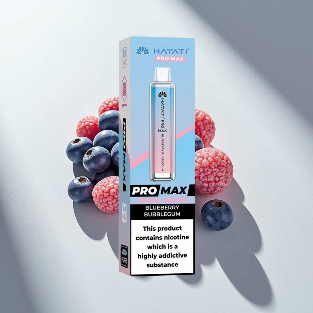 Hayati Pro Max 4000 Puffs Dual Mesh Disposable Vape Blueberry Bubblegum