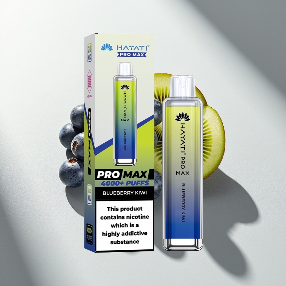 Hayati Pro Max 4000 Puffs Dual Mesh Disposable Vape Blueberry Kiwi