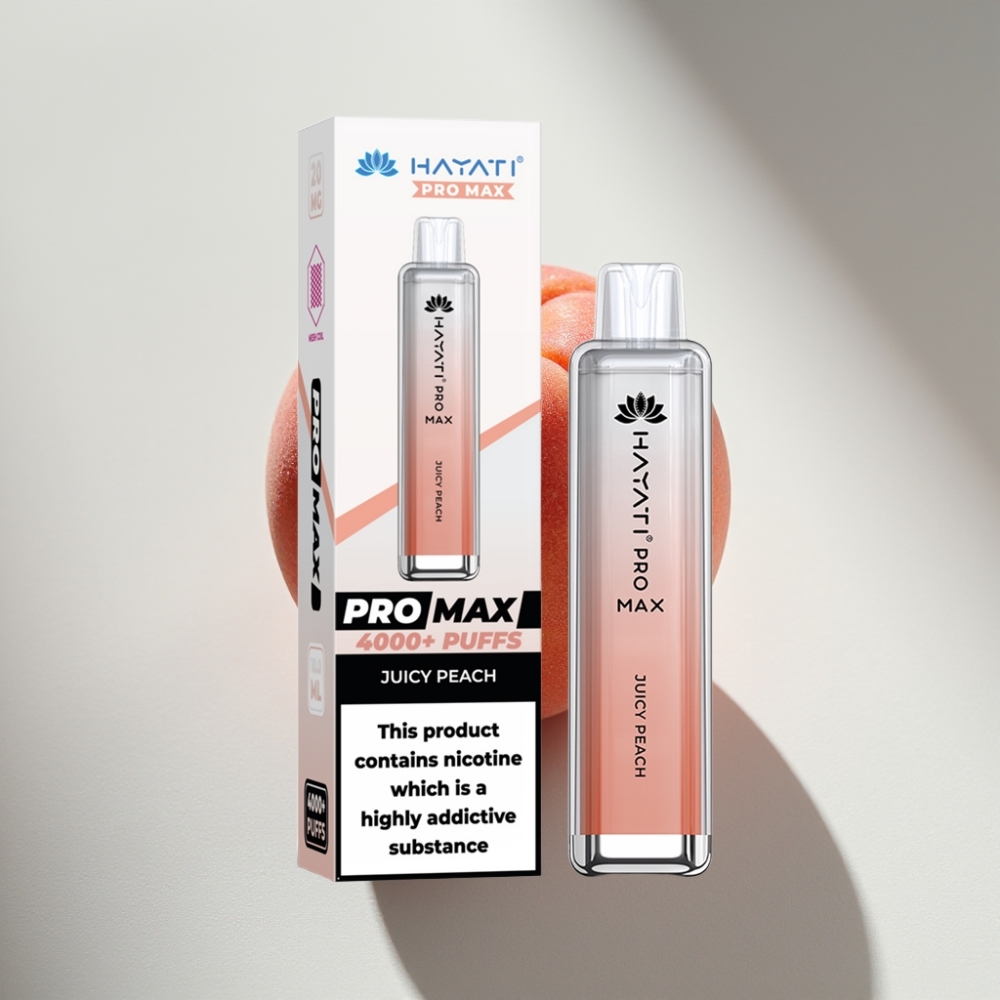 Hayati Pro Max 4000 Puffs Dual Mesh Disposable Vape Juicy Peach