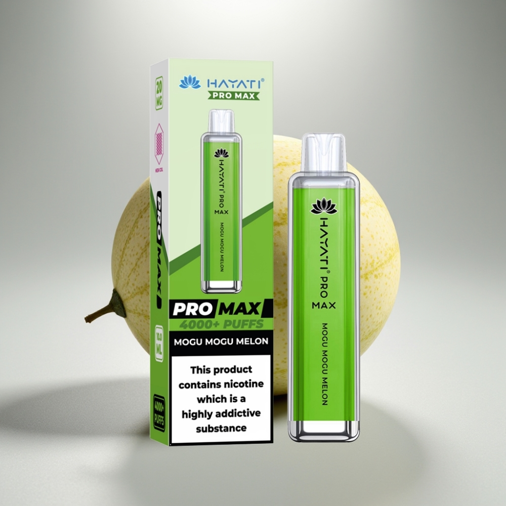Hayati Pro Max 4000 Puffs Dual Mesh Mogu Mogu Melon Disposable Vape