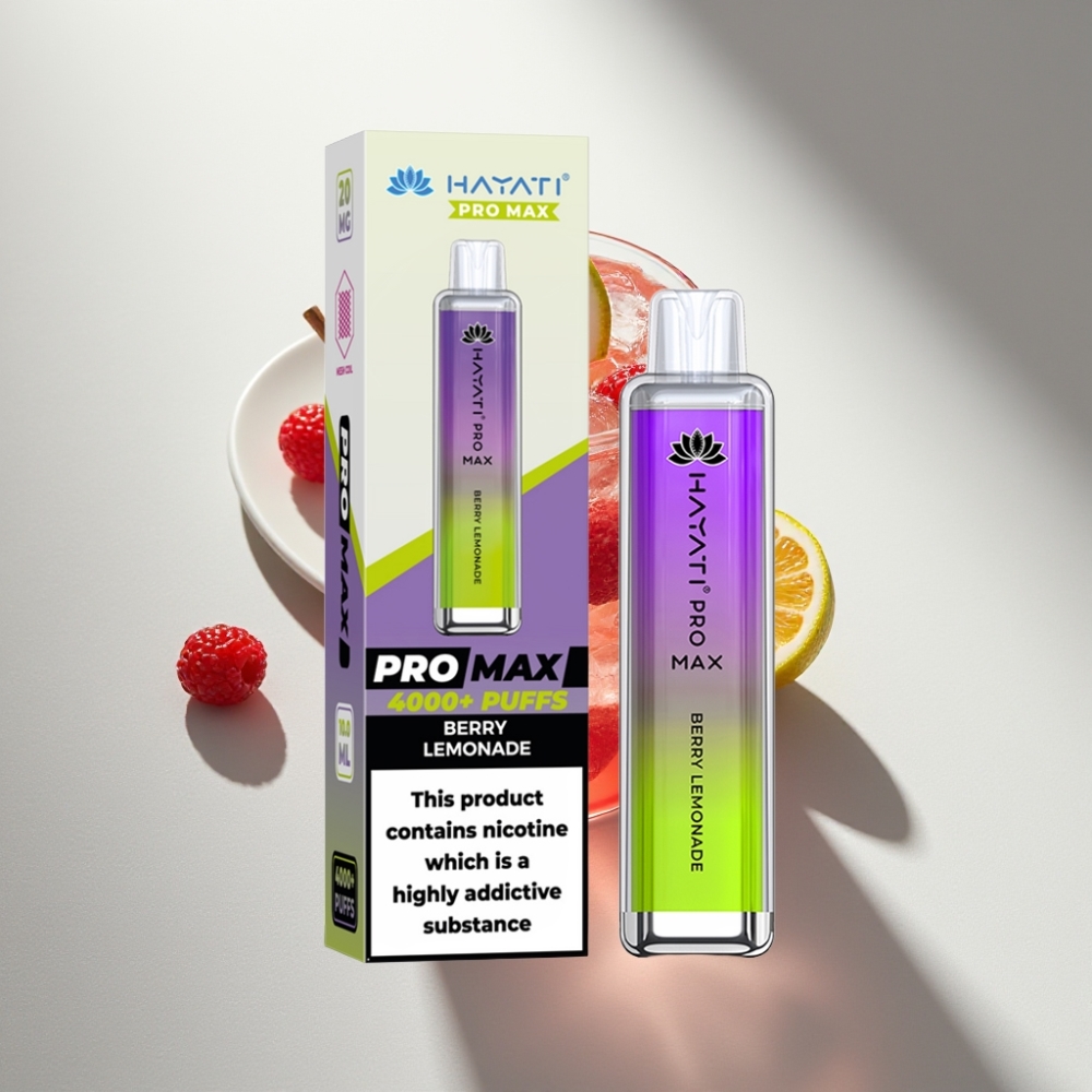 Hayati Pro Max 4000 Puffs Rechargeable Disposable Vape Berry Lemonade