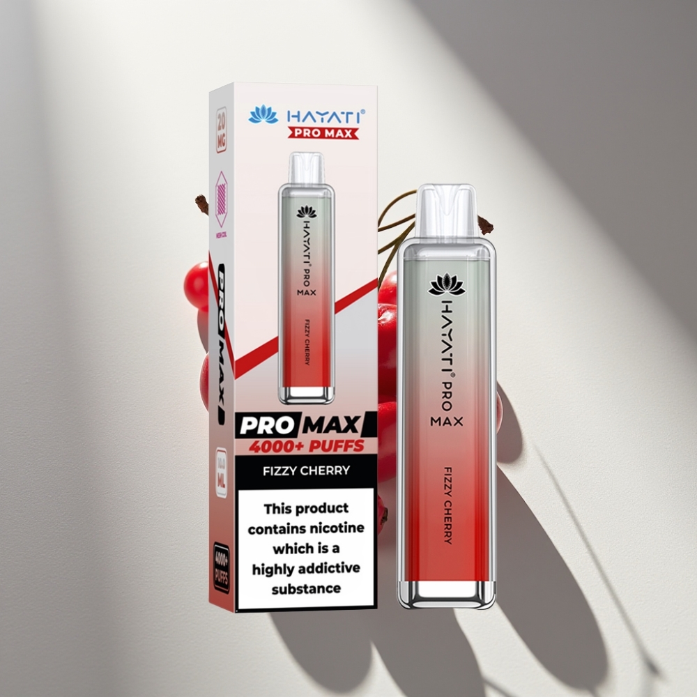 Hayati Pro Max 4000 Puffs Rechargeable Disposable Vape Fizzy Cherry