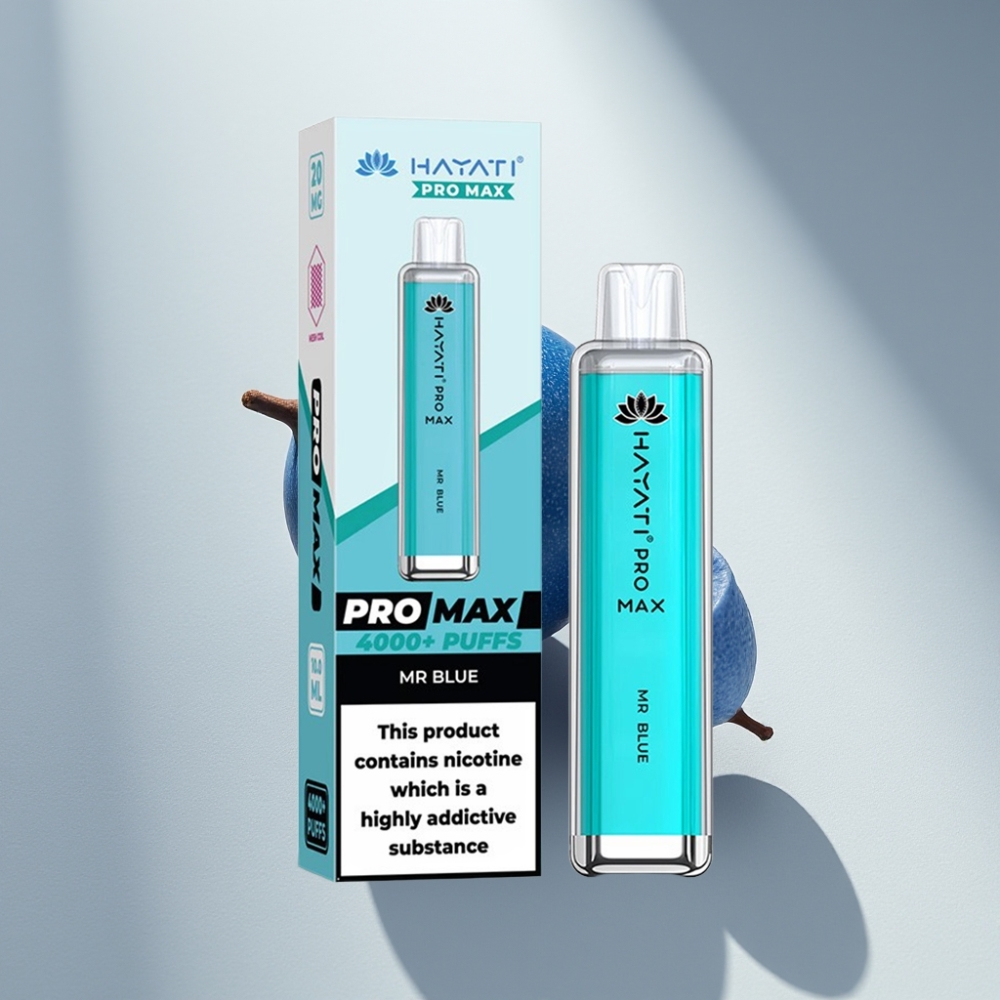 Hayati Pro Max 4000 Puffs Rechargeable Disposable Vape Mr Blue
