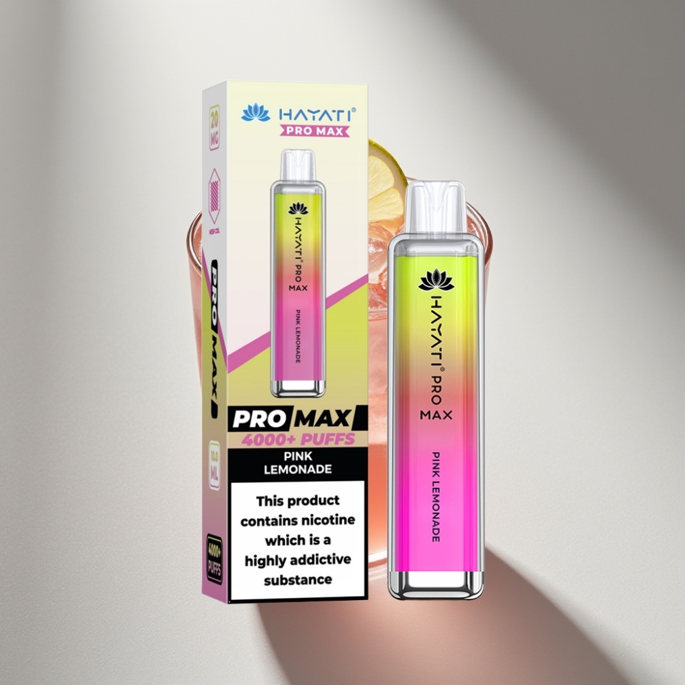 Hayati Pro Max 4000 Puffs Rechargeable Disposable Vape Pink Lemonade