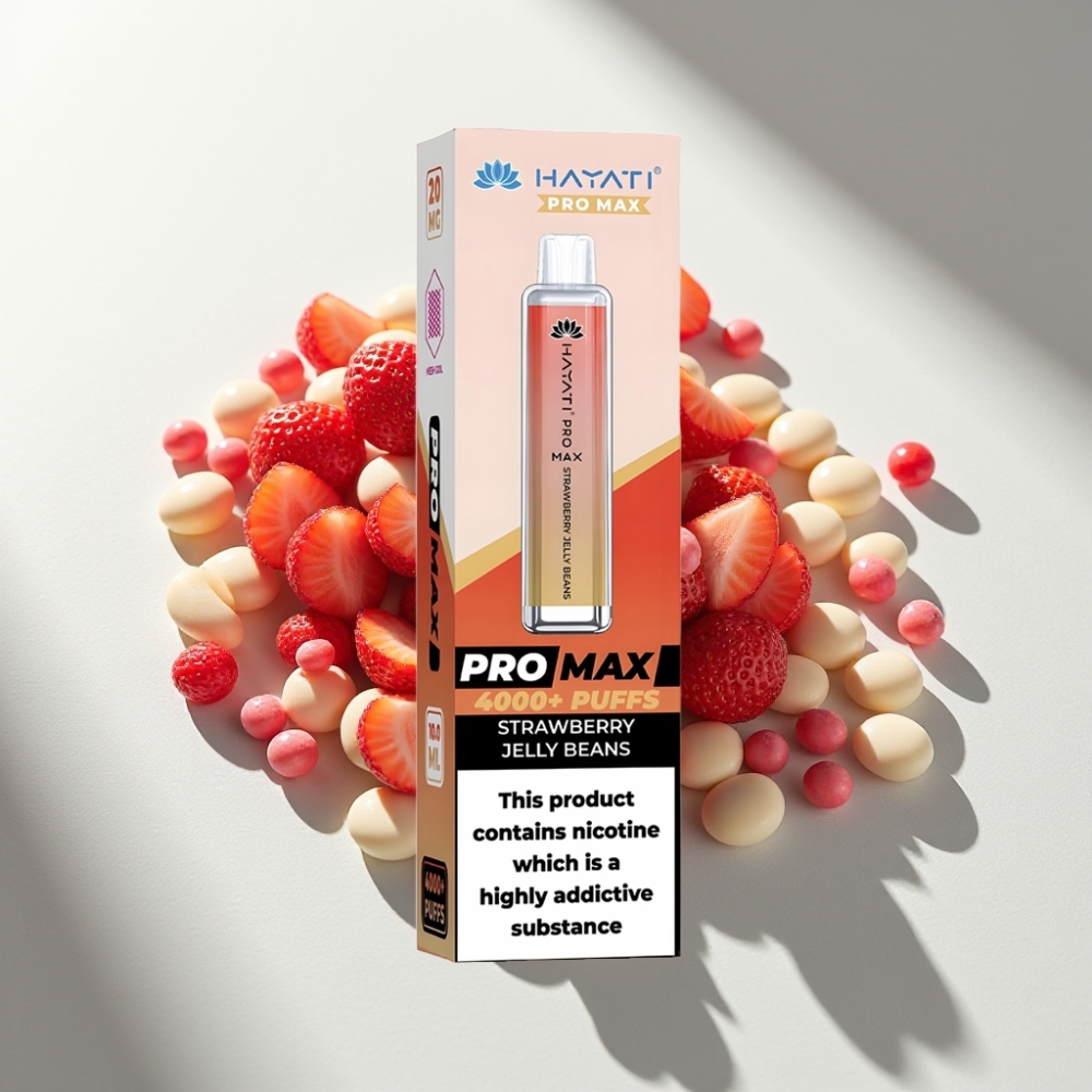 Hayati Pro Max 4000 Puffs Rechargeable Disposable Vape Strawberry Jelly Beans