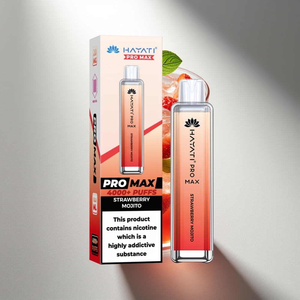 Hayati Pro Max 4000 Puffs Rechargeable Disposable Vape Strawberry Mojito