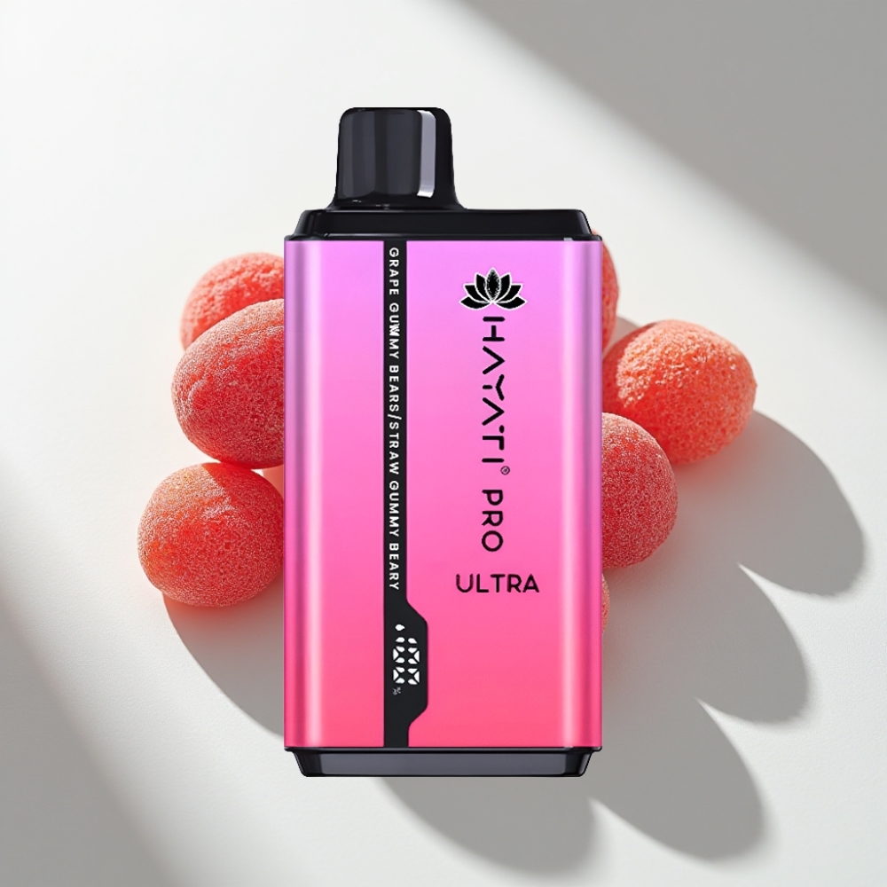 Hayati Pro Ultra 15000 Puffs 2×12ml Grape Gummy Bear Strawberry Gummy Bear