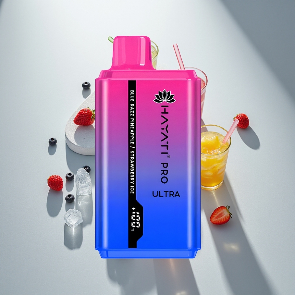 Hayati Pro Ultra 15000 Puffs 850mAh Blue Razz Pineapple Strawberry Ice