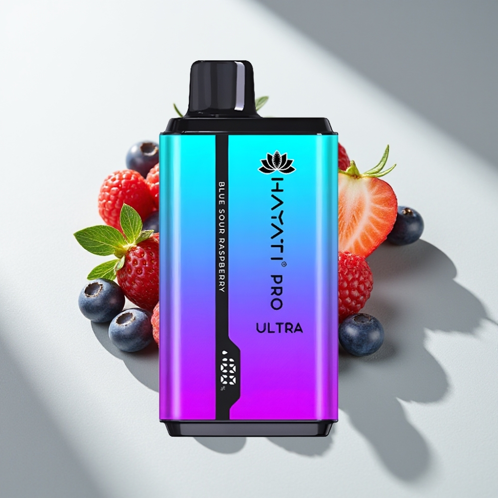 Hayati Pro Ultra 15000 Puffs 850mAh Blueberny Straw' Menthol Blueberry Raspberry Mentho