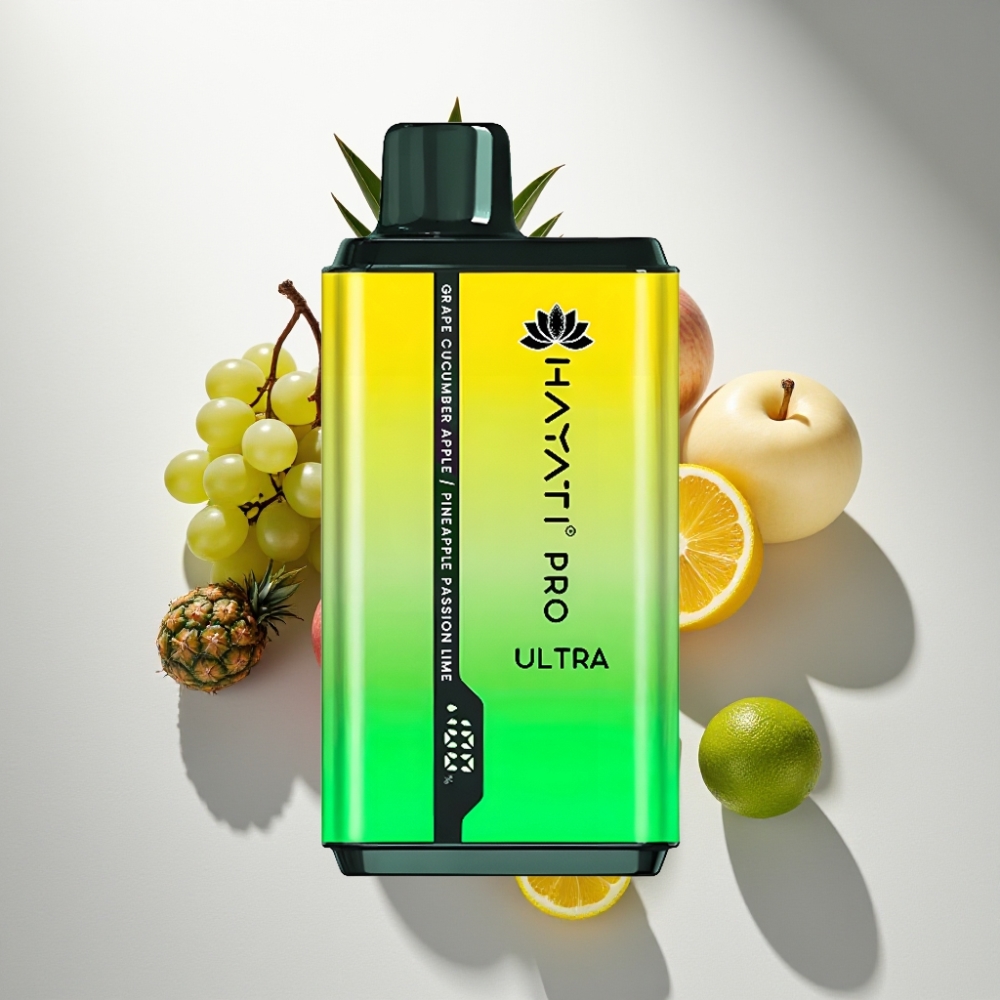 Hayati Pro Ultra 15000 Puffs 850mAh Grape Cucumber Apple Pineapple Passion Lim