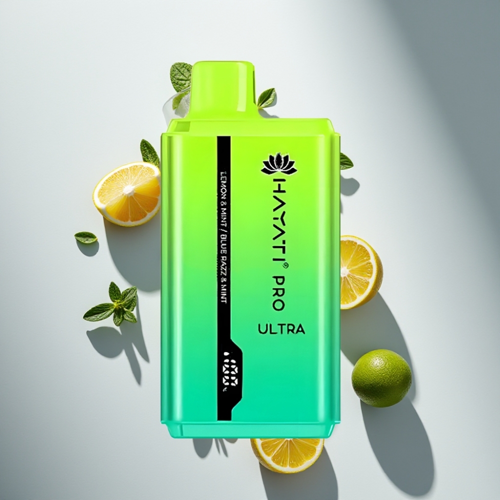 Hayati Pro Ultra 15000 Puffs 850mAh Lemon & Mint Blue Razz & Mint
