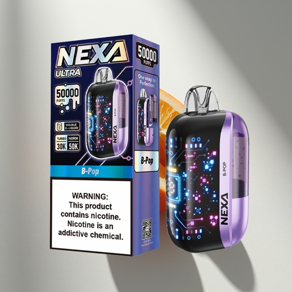 NEXA Ultra 50000 Puffs Disposable Vape B-Pop with 3D Curved Screen & Type-C
