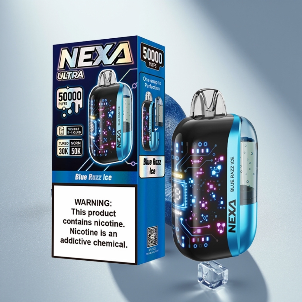 NEXA Ultra 50000 Puffs Disposable Vape Blue Razz Ice 20mL 800mAh