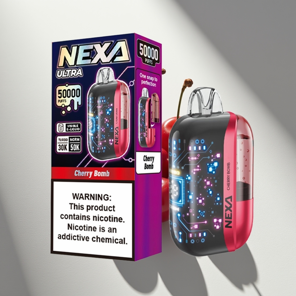 NEXA Ultra 50000 Puffs Disposable Vape Cherry Bomp with Type-C Charging
