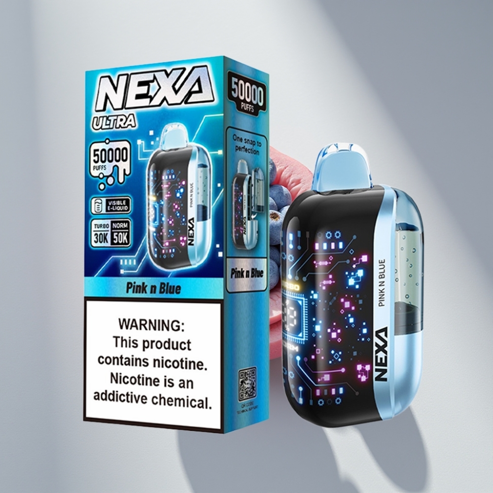 NEXA Ultra 50000 Puffs Disposable Vape Pink N Blue with Type-C Charging