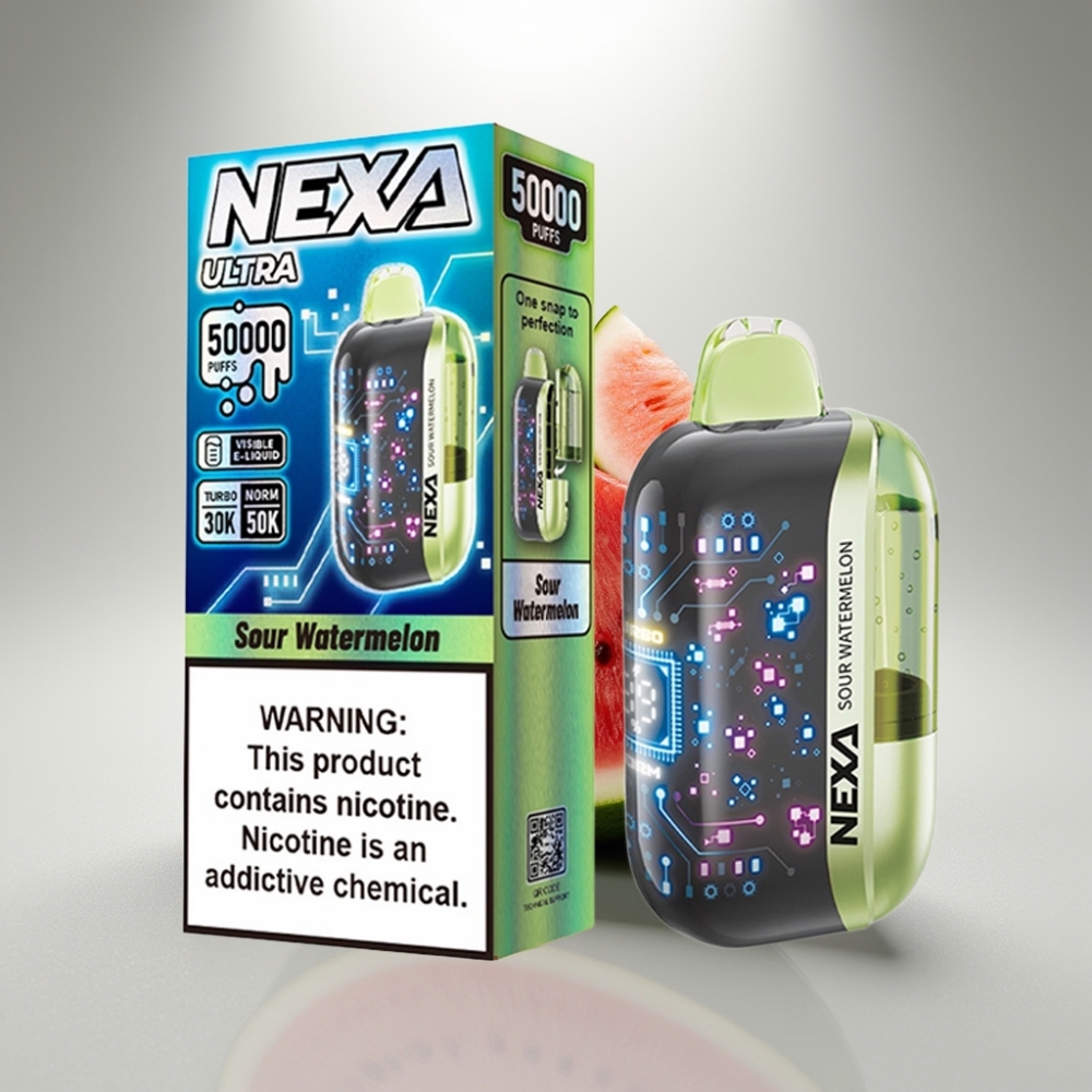 NEXA Ultra 50000 Puffs Disposable Vape Sour Watermelon 20ml Type-C