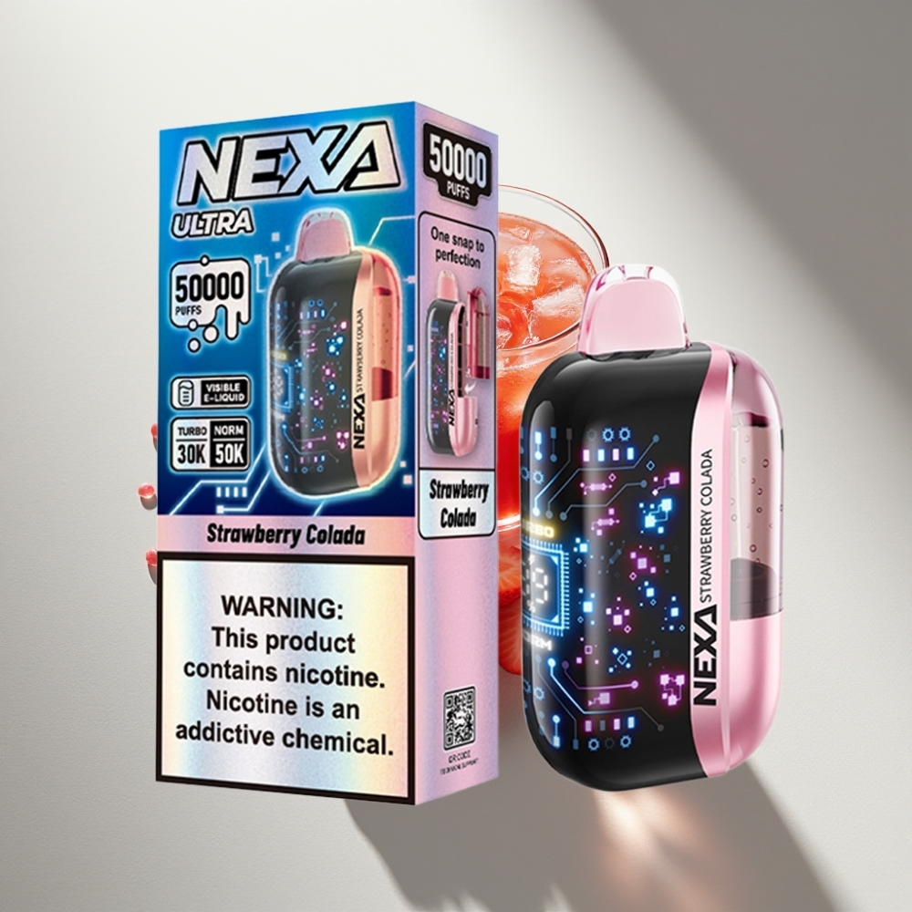 NEXA Ultra 50000 Puffs Disposable Vape Strawberry Colada with Type-C Charging