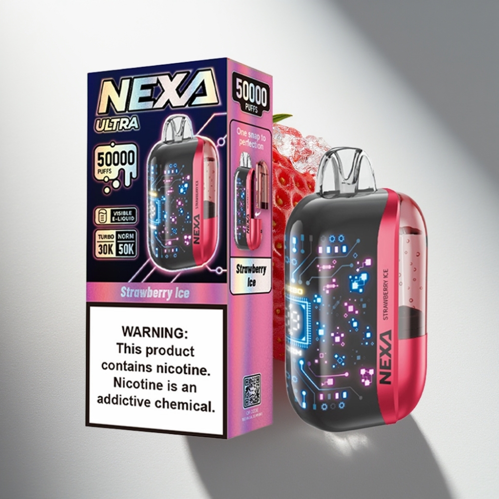 NEXA Ultra 50000 Puffs Disposable Vape Strawberry Ice with Type-C Charging