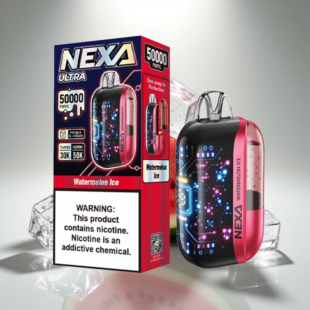 NEXA Ultra 50000 Puffs Disposable Vape Watermelon Ice with 20ml & Type-C