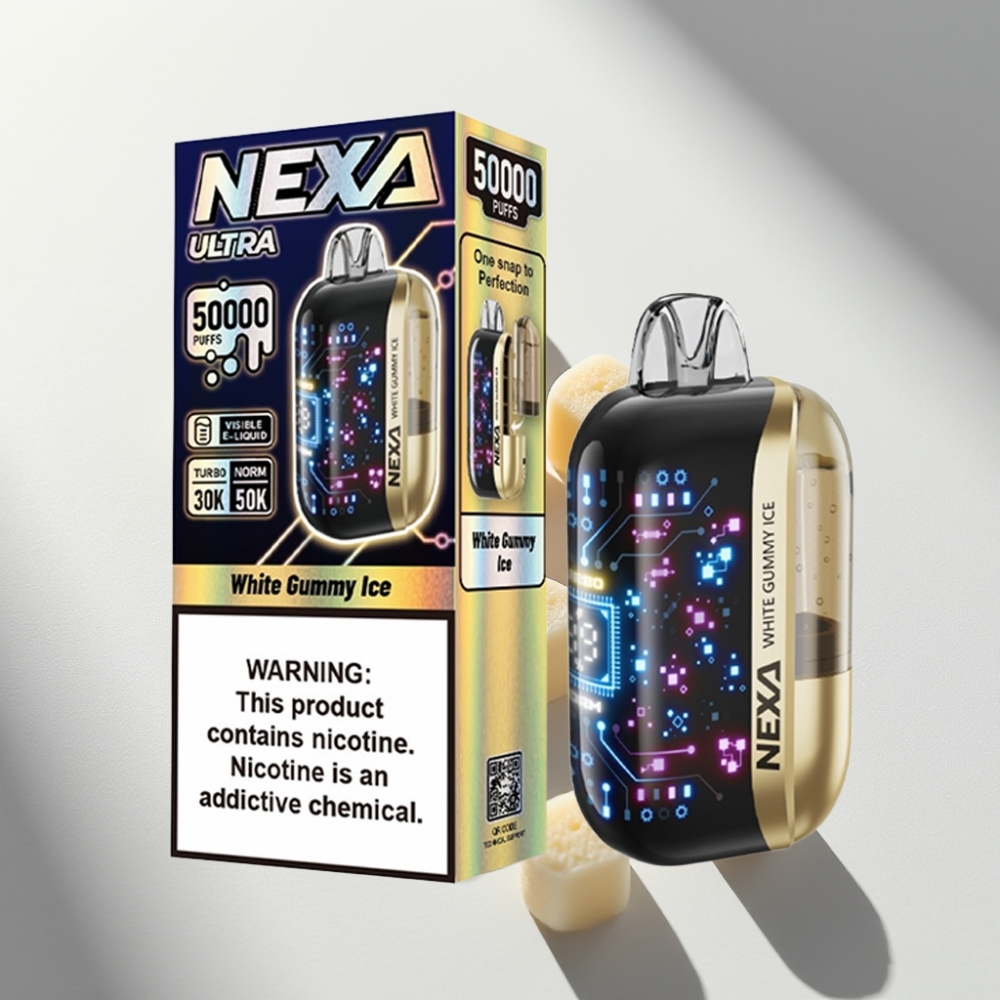 NEXA Ultra 50000 Puffs Disposable Vape White Gummy Ice with Type-C Charging