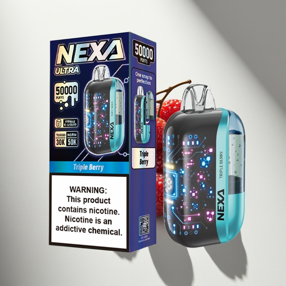 NEXA Ultra 50K Disposable Vape Triple Berry 20ml 800mAh