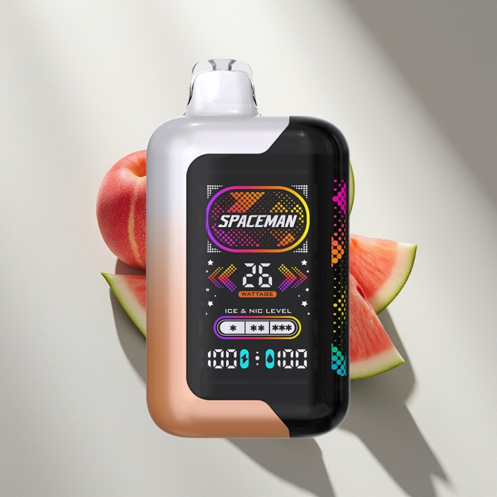 SMOK SPACEMAN SP40000 Zero Nicotine Disposable Vape Juicy Peach Watermelon 1000mAh