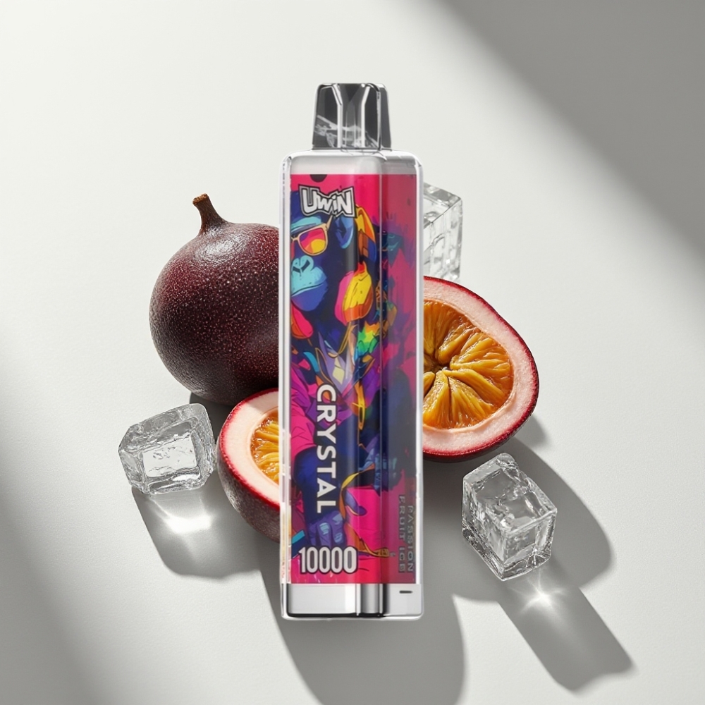 UWIN Crystal 10000 Puffs Disposable Vape Passion Fruit Ice 18ml Type-C