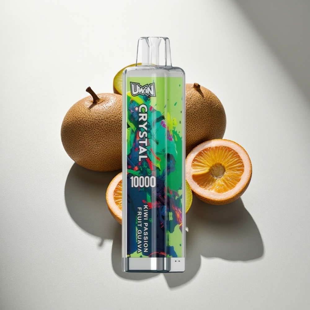 Uwin Crystal 10000 Puffs Disposable Vape Kiwi Passion Fruit Guava 18ml Type-C