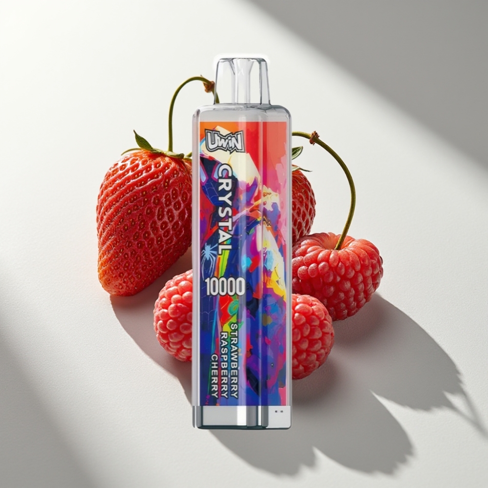 Uwin Crystal 10000 Puffs Disposable Vape Strawberry Raspberry Cherry 18ml 650mAh