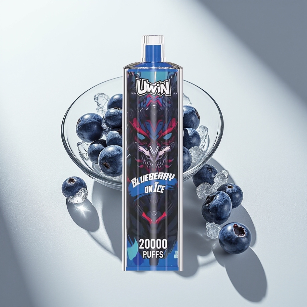 Uwin Shisha Hookah Crystal 20000 Puffs Blueberry On Ice 22ml Mesh Coil