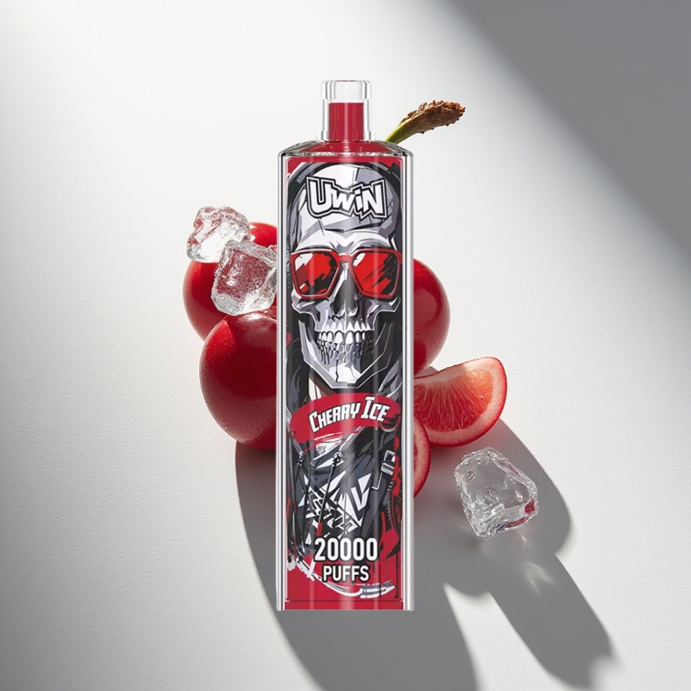 Uwin Shisha Hookah Crystal 20000 Puffs Cherry Ice 22ml Mesh Coil