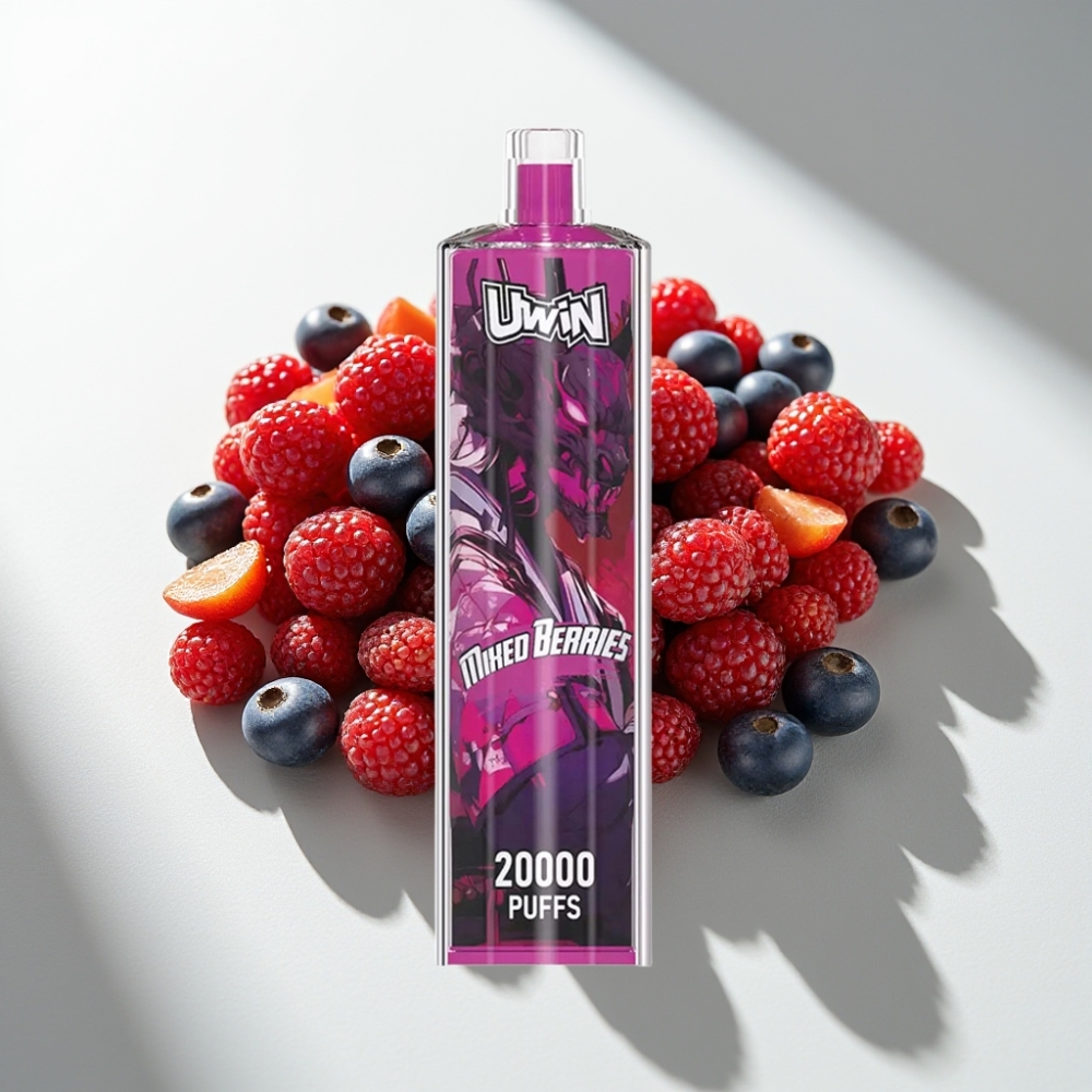 Uwin Shisha Hookah Crystal 20000 Puffs Mixed Berries 22ml Mesh Coil