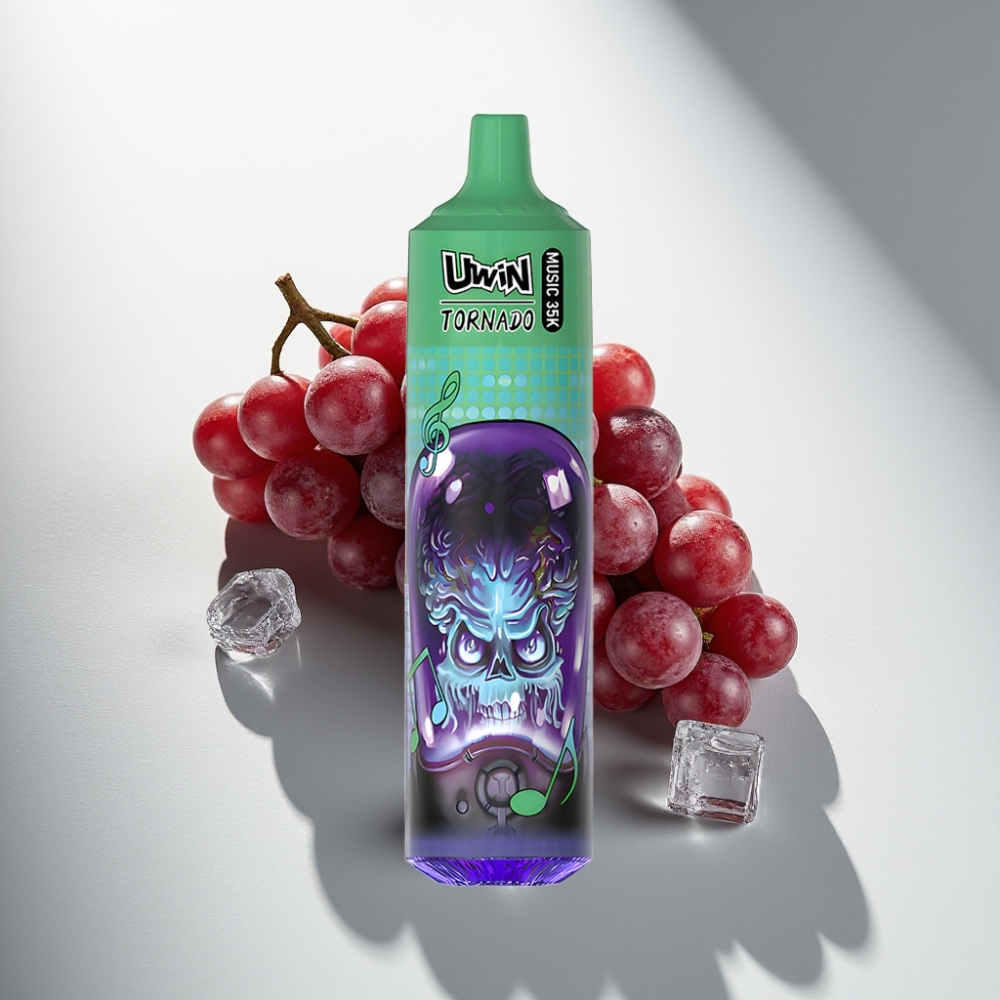Uwin Tornado 35K Music Disposable Vape Grape Ice 600mAh Type-C
